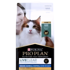 ProPlan Liveclear Indoor Hairball Control Chicken Formula 3kg